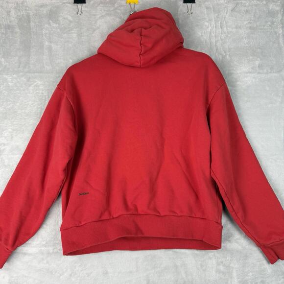 Pangaia Red Organic Cotton Hoodie Minimalist Mens XS Fleece Recycled Designer - Picture 2 of 9